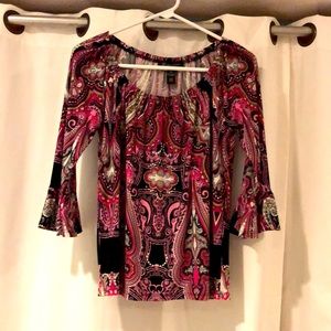 Women’s Printed Blouse  Size Small